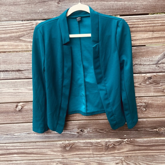 SHEIN Preppy Deep Teal Blazer NWOT - Picture 2 of 4